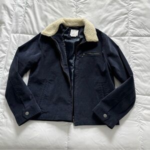 RVCA Navy Jacket with Cream Collar